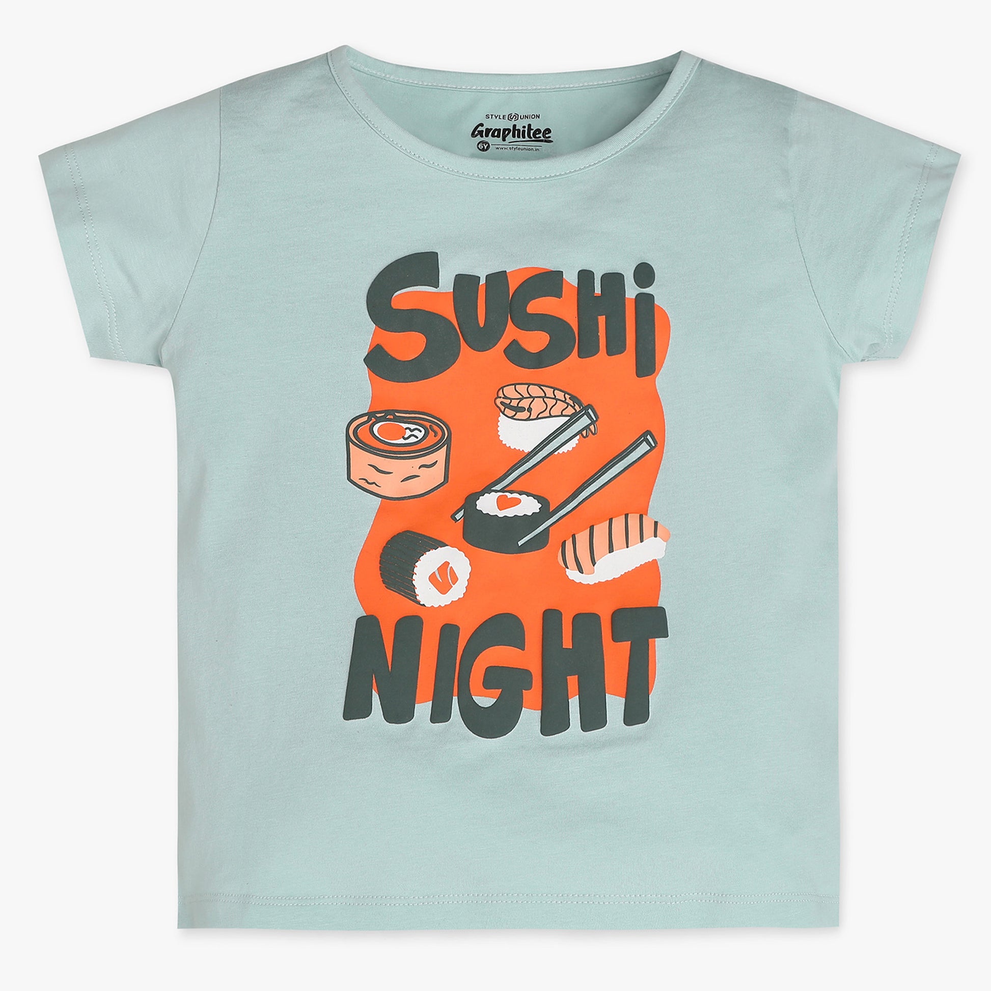 Girls Graphic Crew Neck T-Shirt