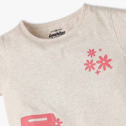 Girls Crew Neck Fun Playtime Graphic T-Shirt
