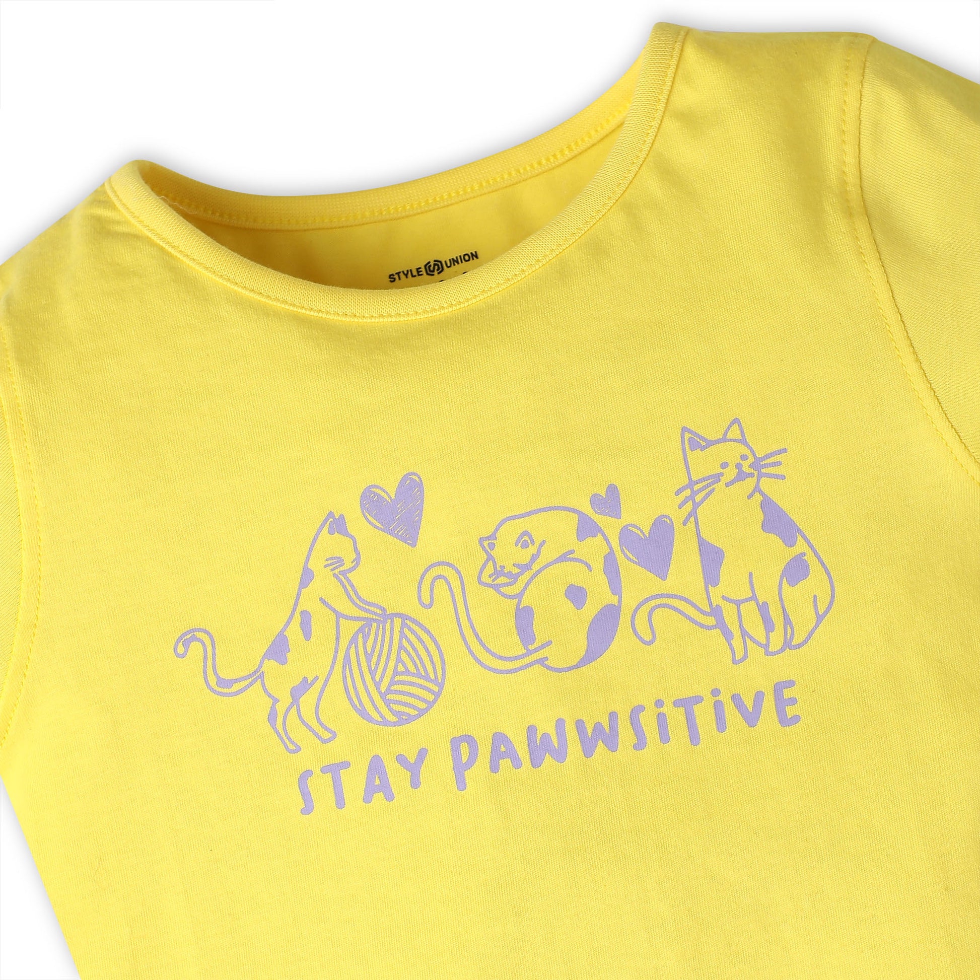 Girls Crew Neck Fun Playtime Graphic T-Shirt