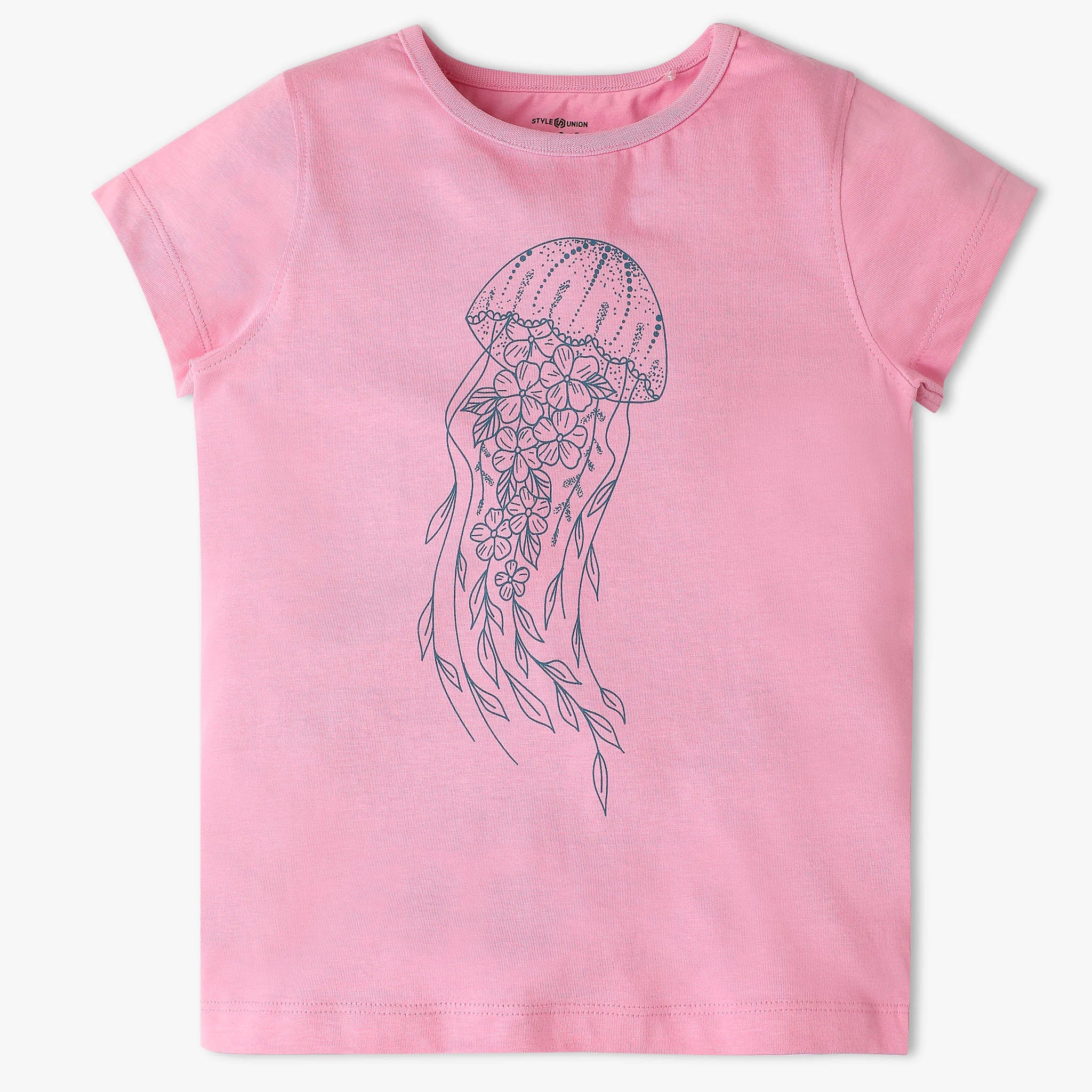 Girls Crew Neck Fun Playtime Graphic T-Shirt