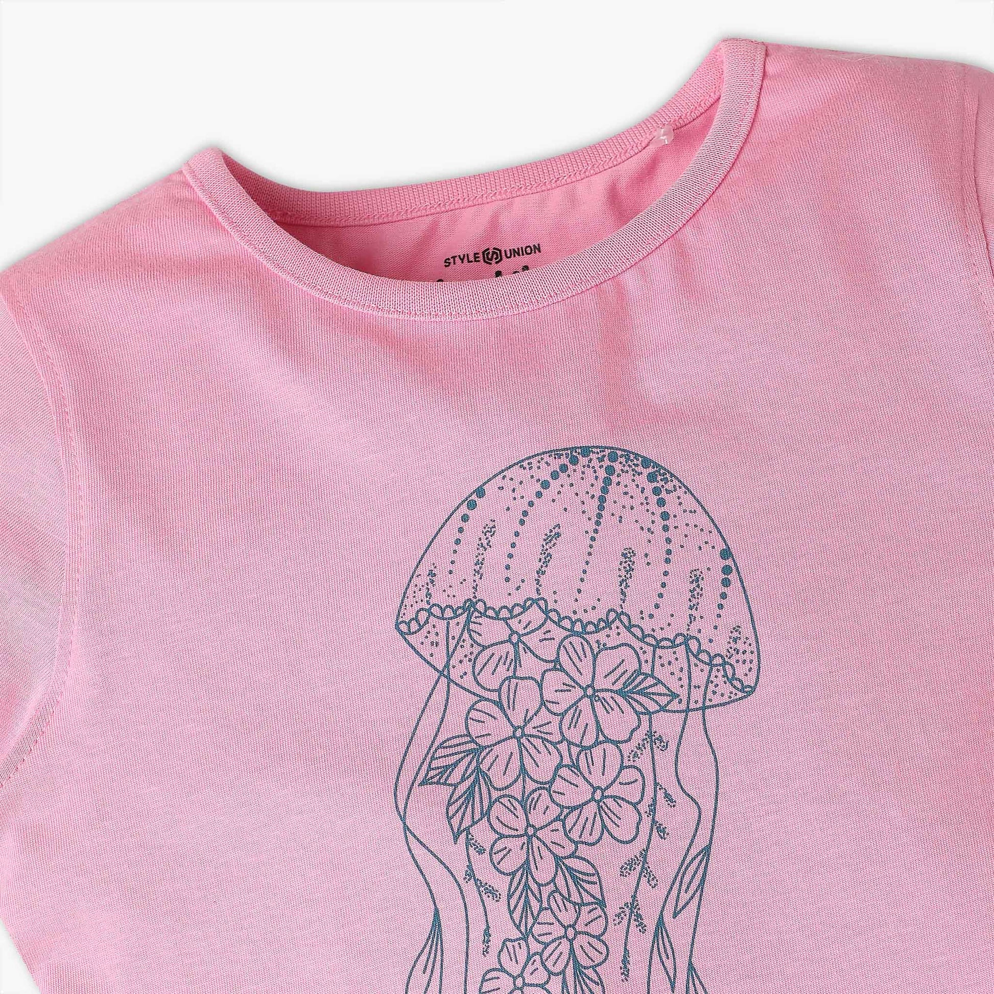 Girls Crew Neck Fun Playtime Graphic T-Shirt