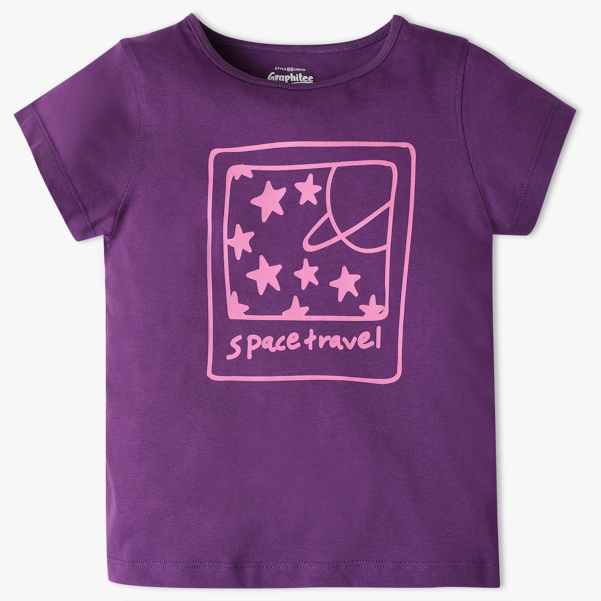 Girls Crew Neck Fun Playtime Graphic T-Shirt
