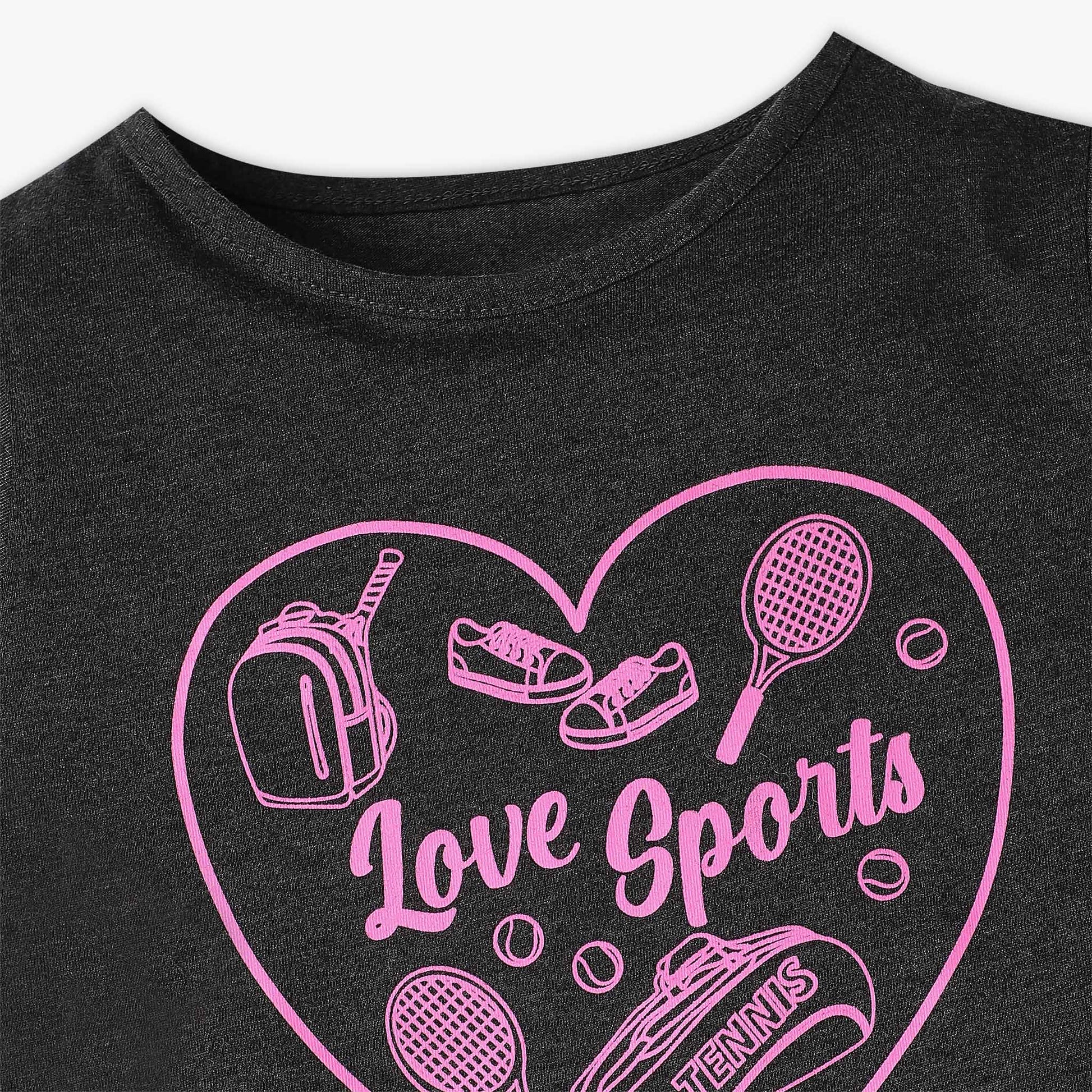 Girls Crew Neck Fun Playtime Graphic T-Shirt