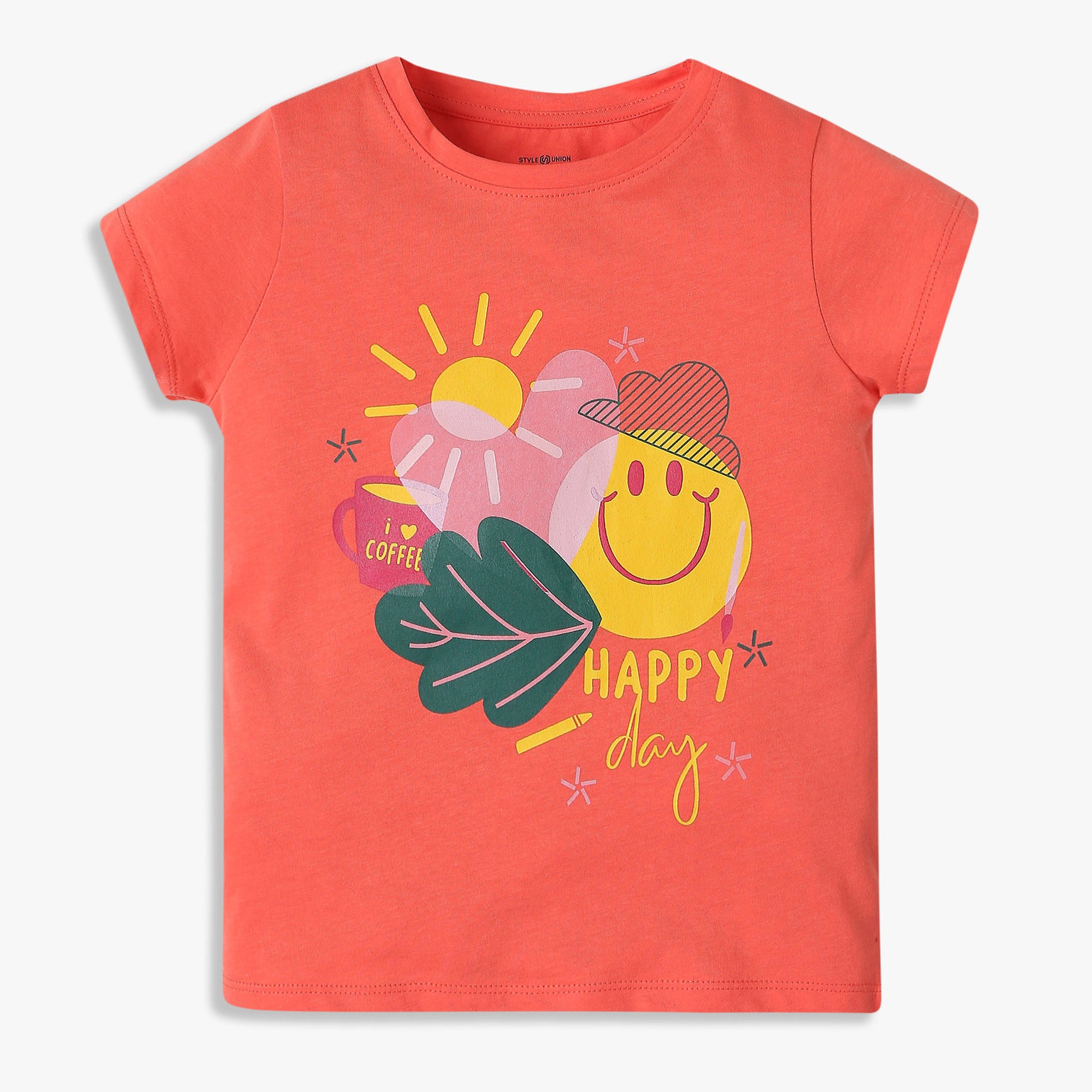 Girls Crew Neck Fun Playtime Graphic T-Shirt