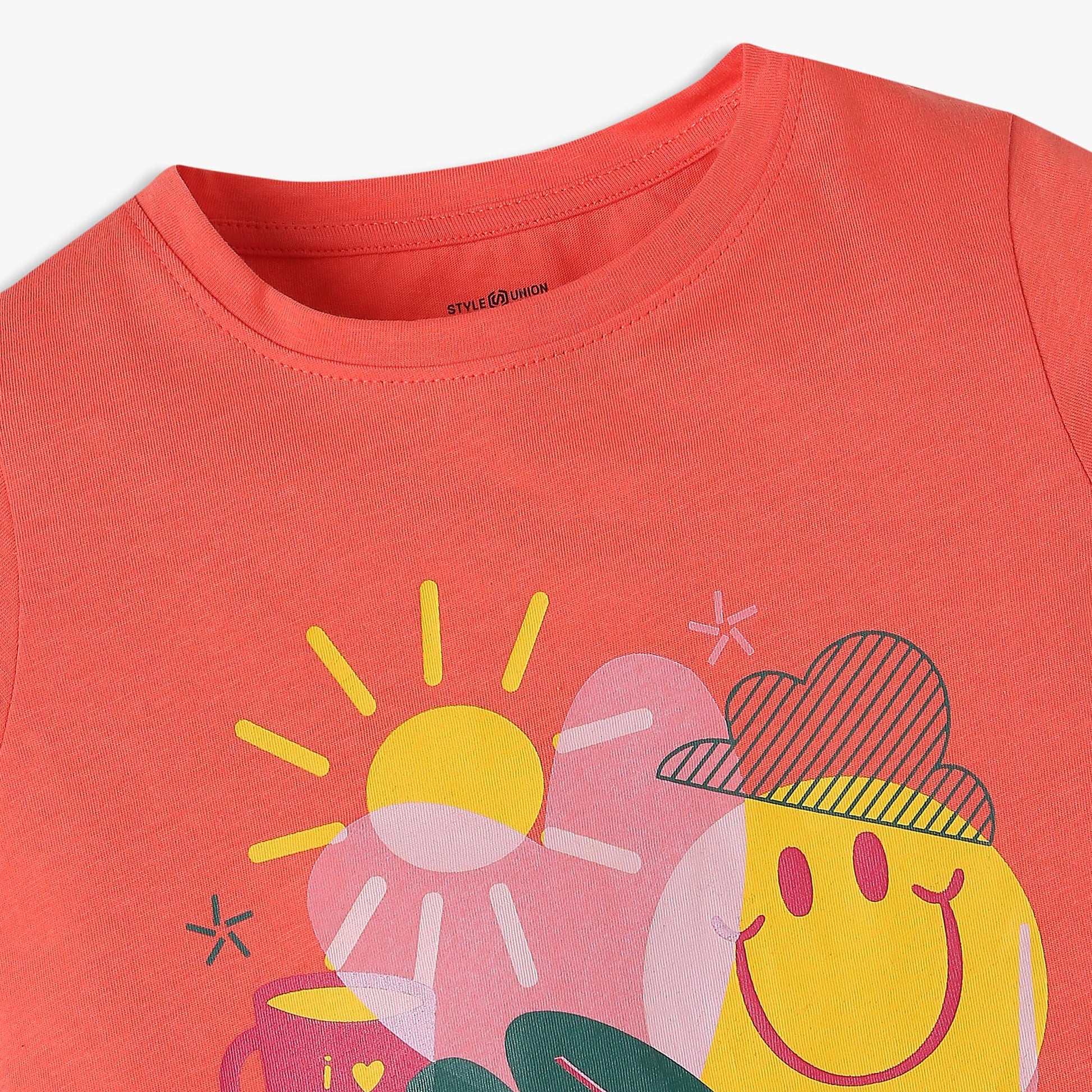 Girls Crew Neck Fun Playtime Graphic T-Shirt