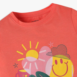 Girls Crew Neck Fun Playtime Graphic T-Shirt