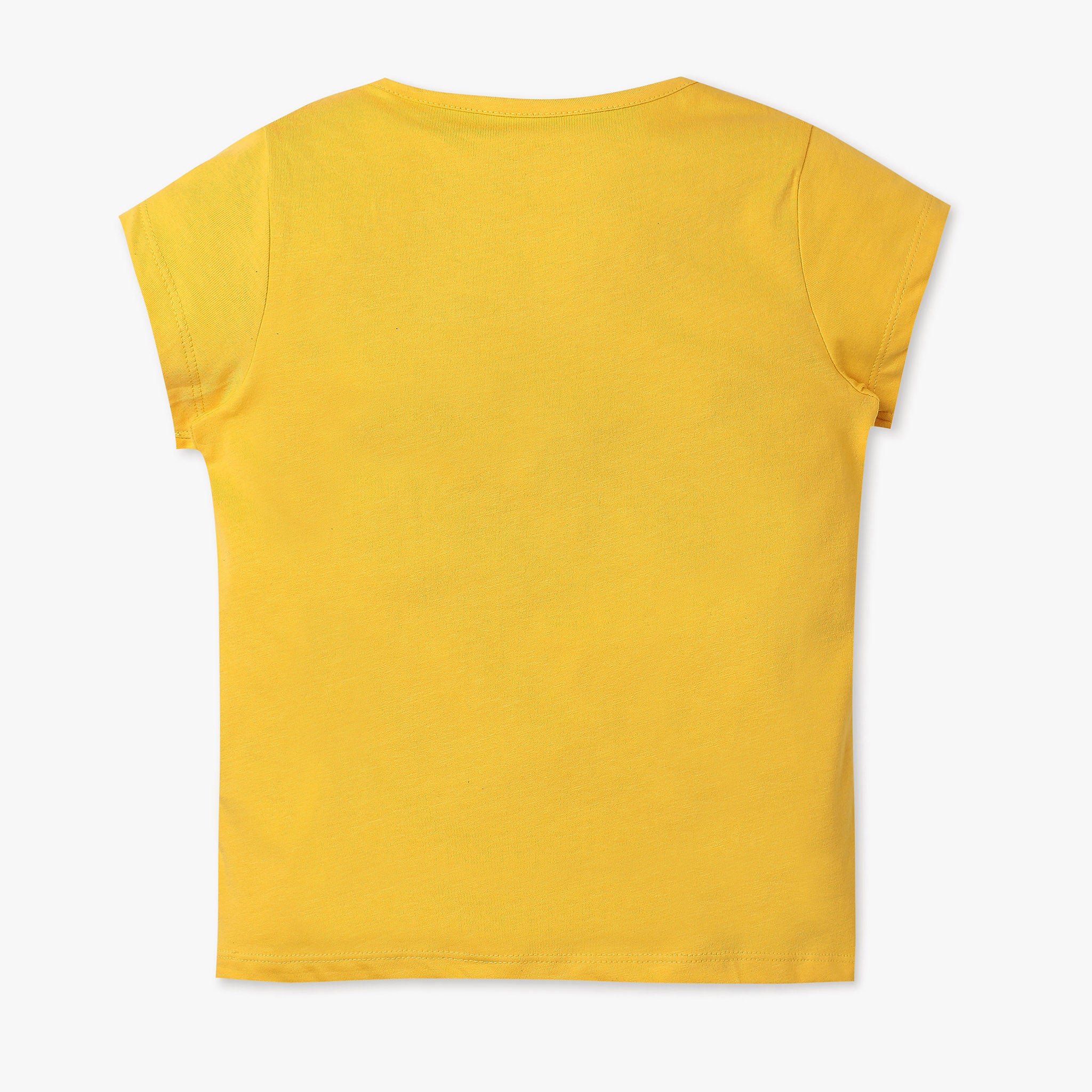 Girls Regular Fit Graphic Crew Neck T-Shirt