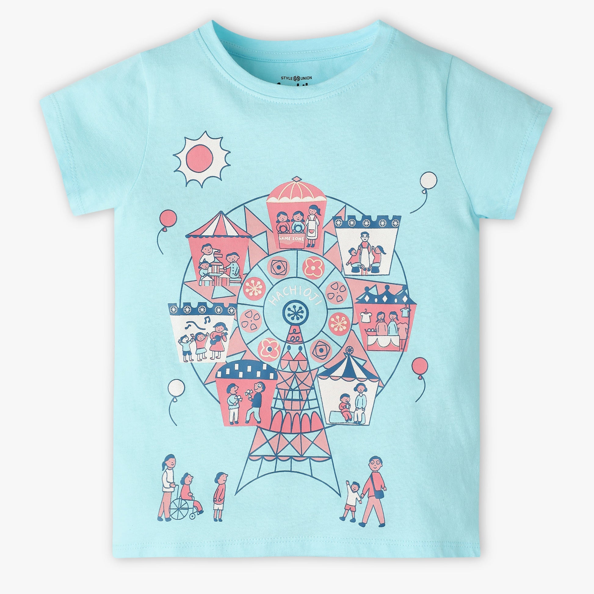 Girls Crew Neck Fun Playtime Graphic T-Shirt