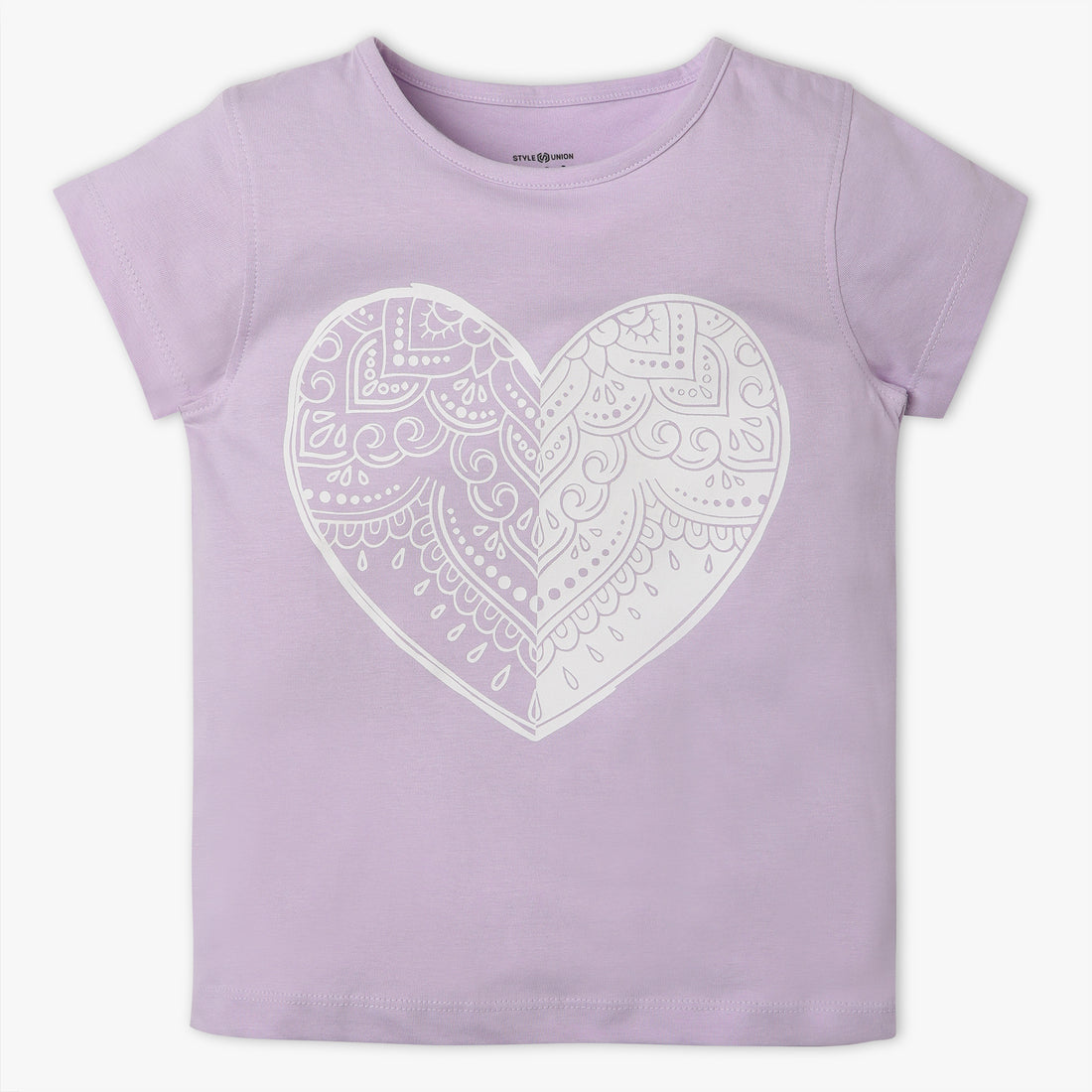 Girls Regular Fit Graphic Crew Neck T-Shirt