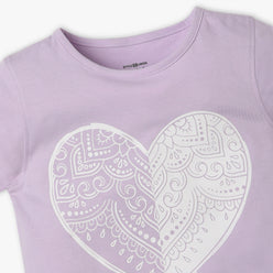 Girls Regular Fit Graphic Crew Neck T-Shirt