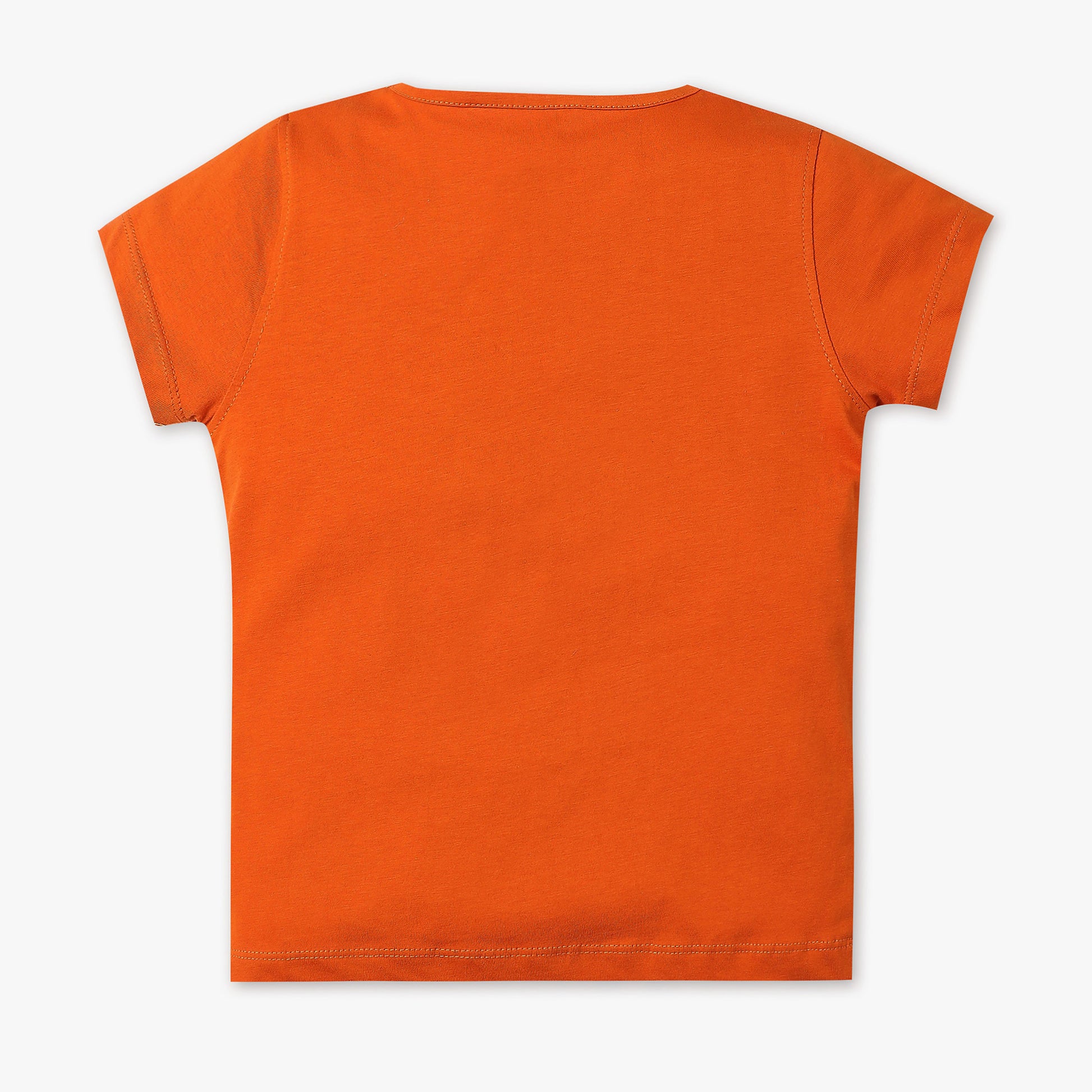 Girls Regular Fit Graphic Crew Neck T-Shirt