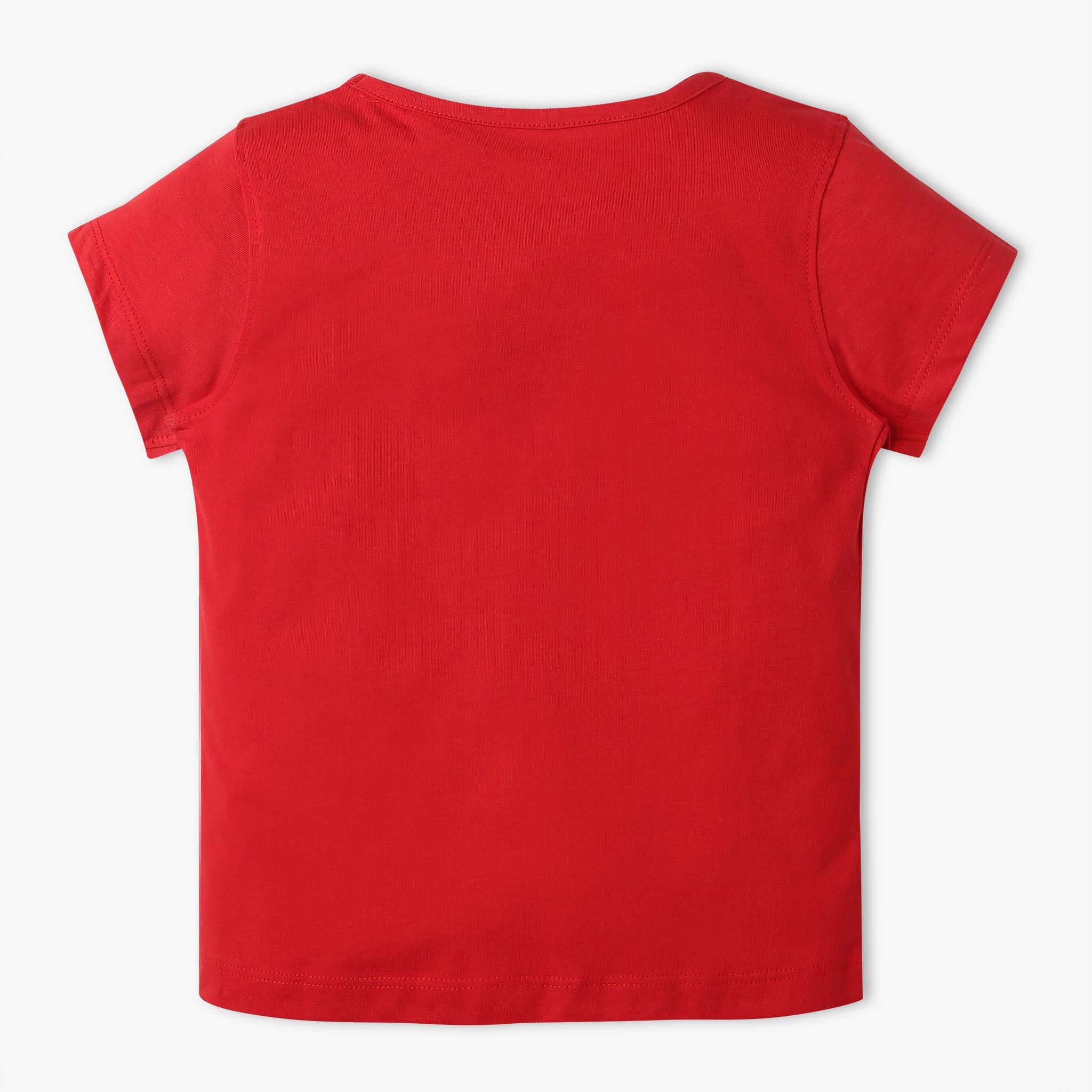 Girls Regular Fit Graphic Crew Neck T-Shirt