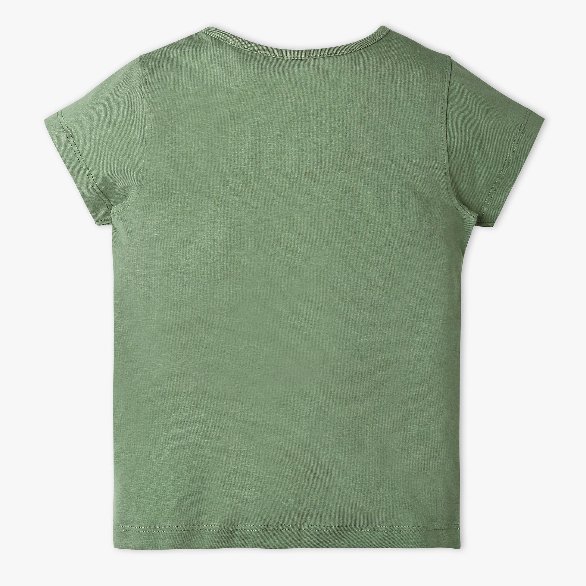 Girls Regular Fit Graphic Crew Neck T-Shirt