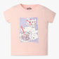 Girls Regular Fit Graphic Crew Neck T-Shirt