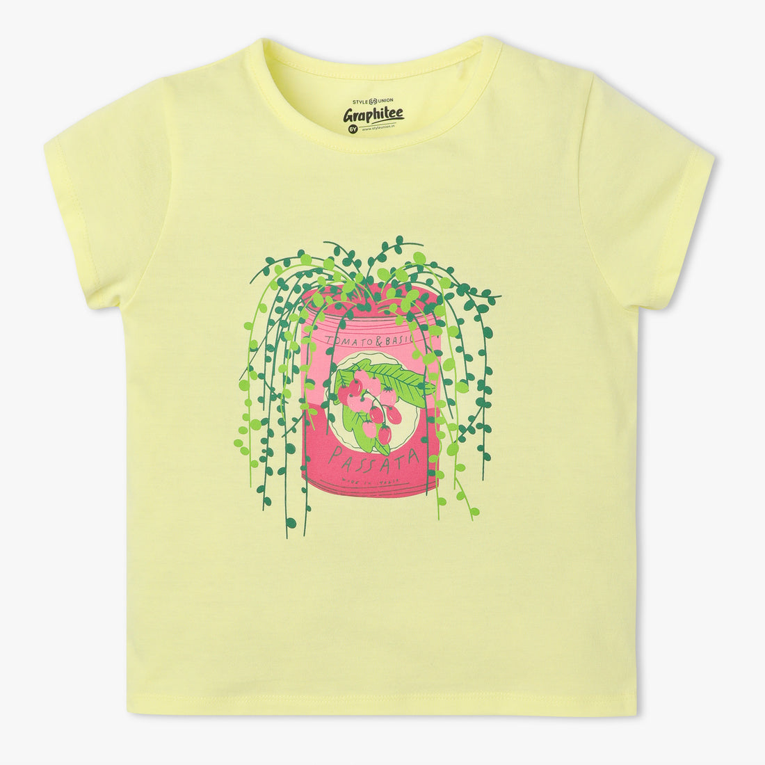 Girls Regular Fit Graphic Crew Neck Short Sleeve T-Shirt