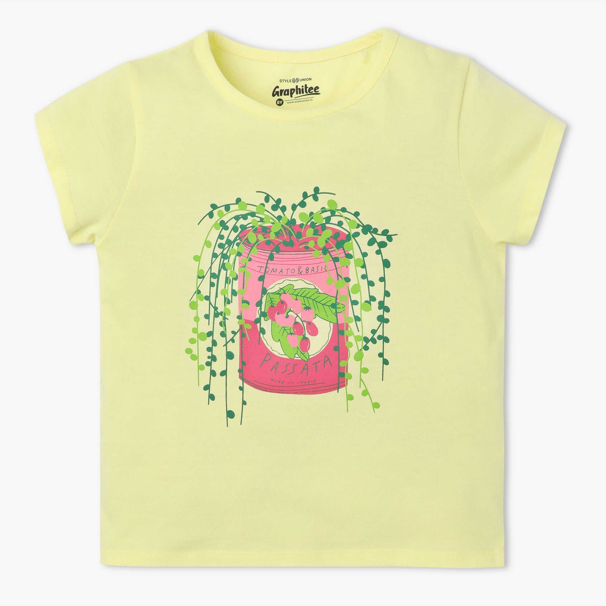 Girls Regular Fit Graphic Crew Neck Short Sleeve T-Shirt