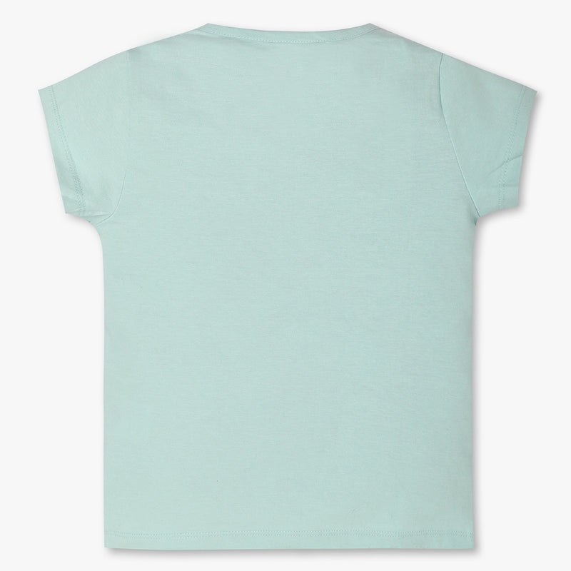 Girls Regular Fit Graphic Crew Neck T-Shirt