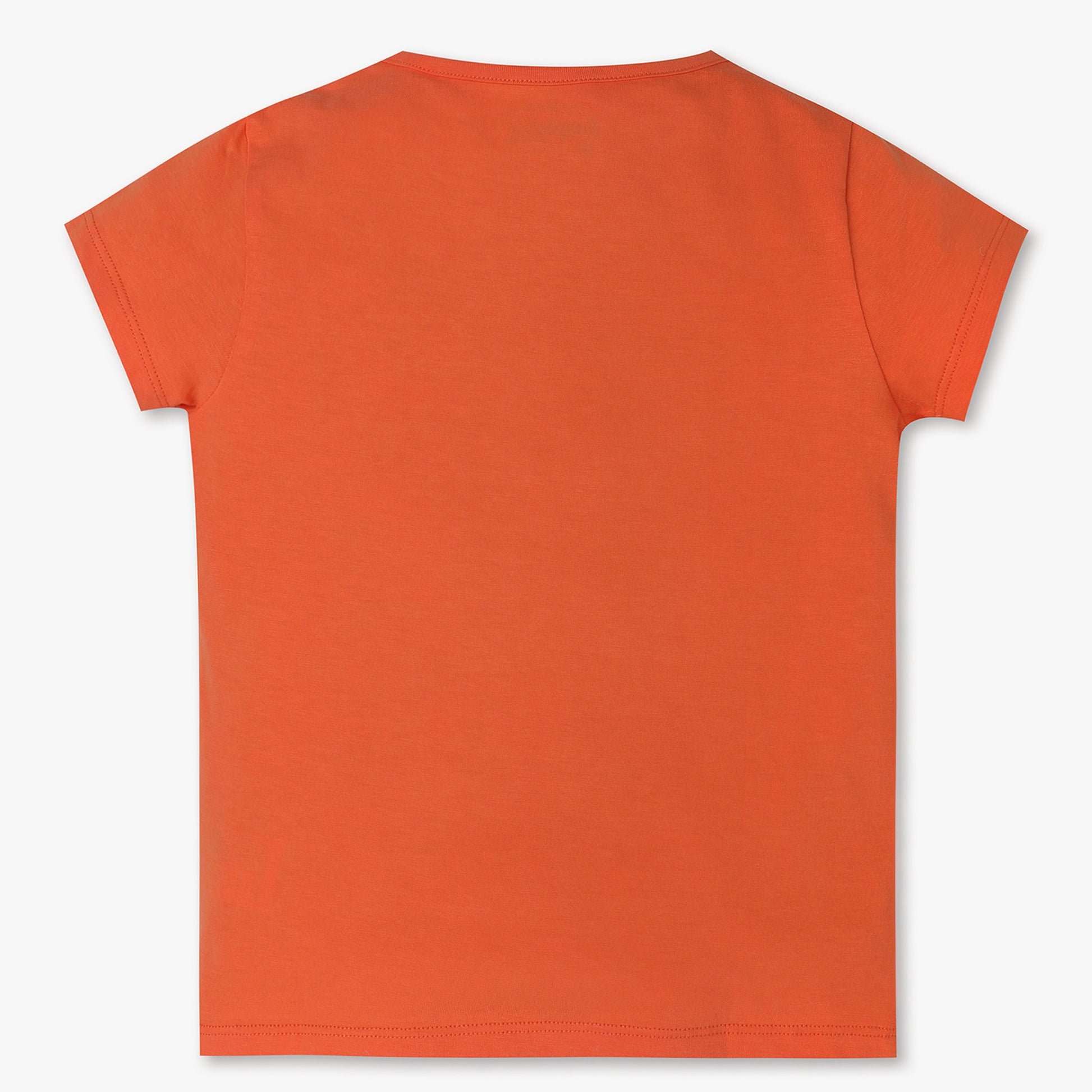 Girls Regular Fit Graphic Crew Neck T-Shirt