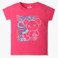 Girls Regular Fit Graphic Crew Neck T-Shirt