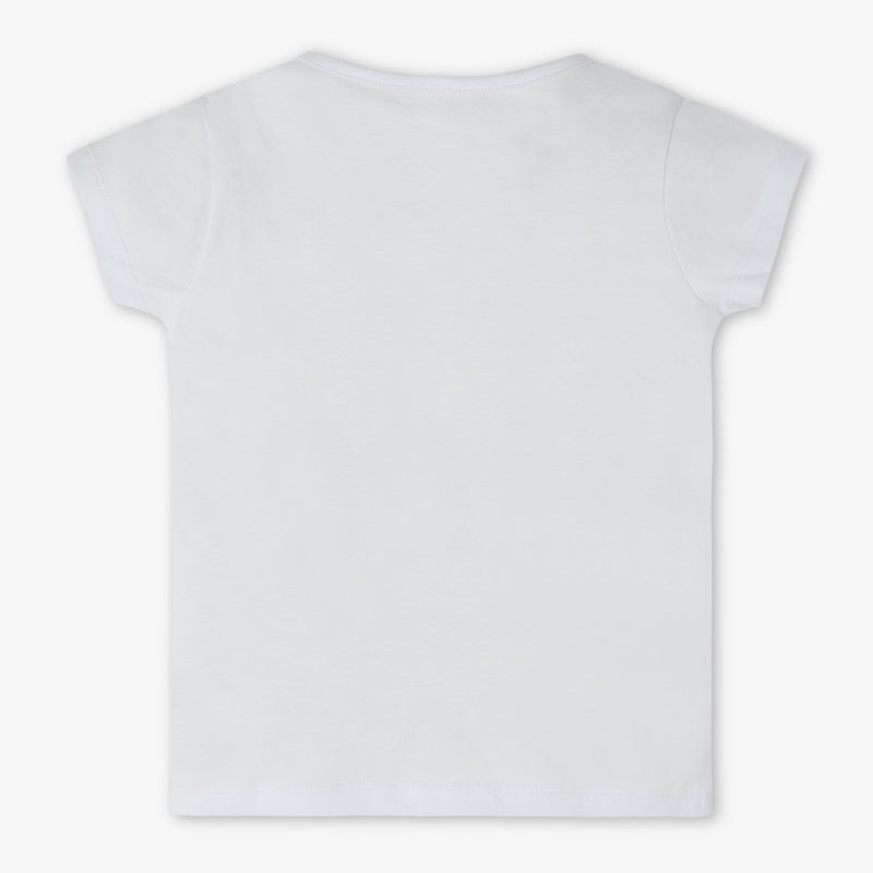 Girls Regular Fit Graphic Crew Neck Short Sleeve T-Shirt