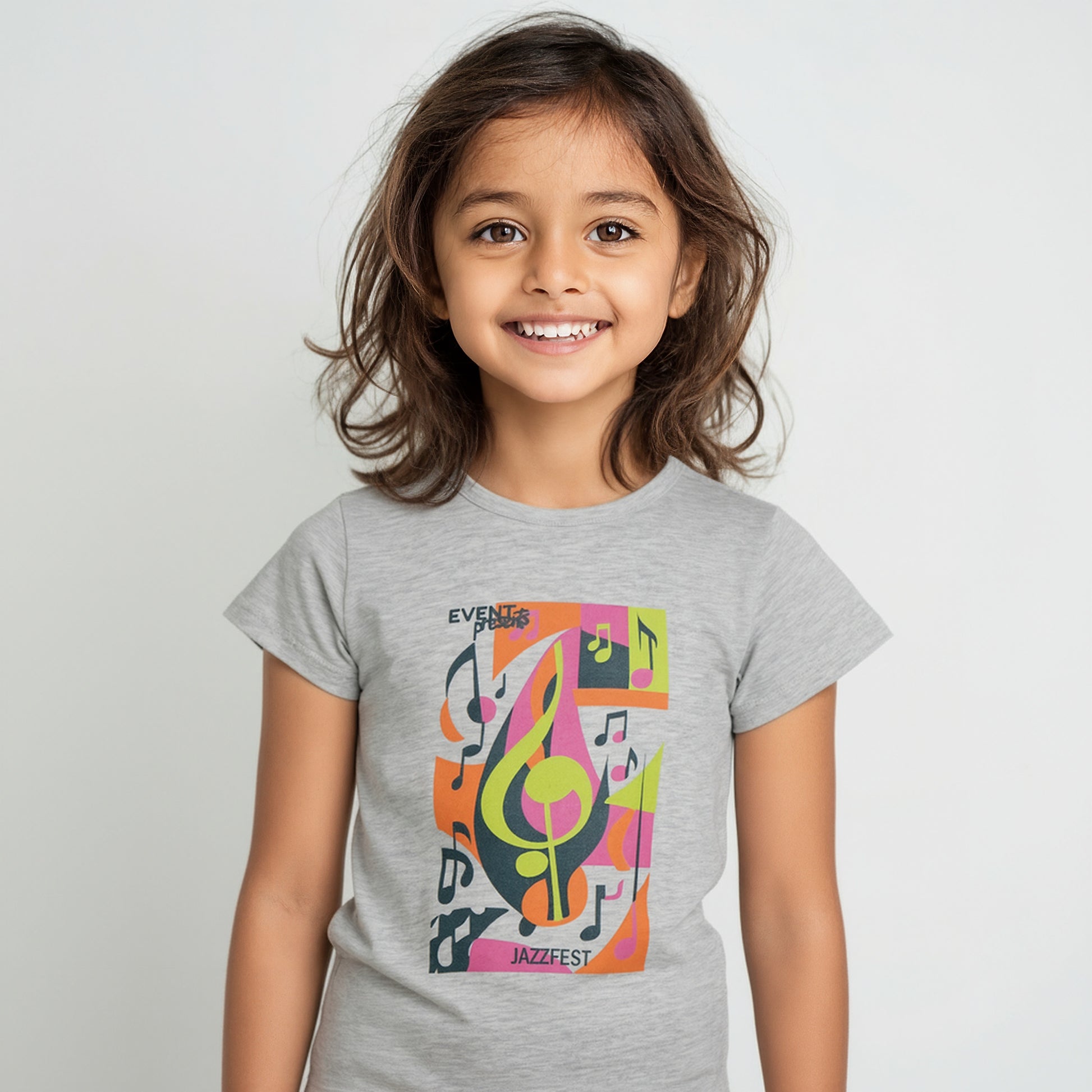 Girls Printed Cotton Graphitee