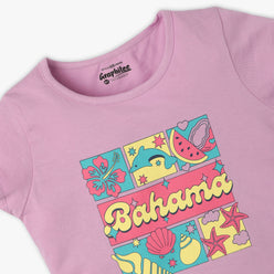 Girls Regular Fit Graphic Crew Neck Short Sleeve T-Shirt