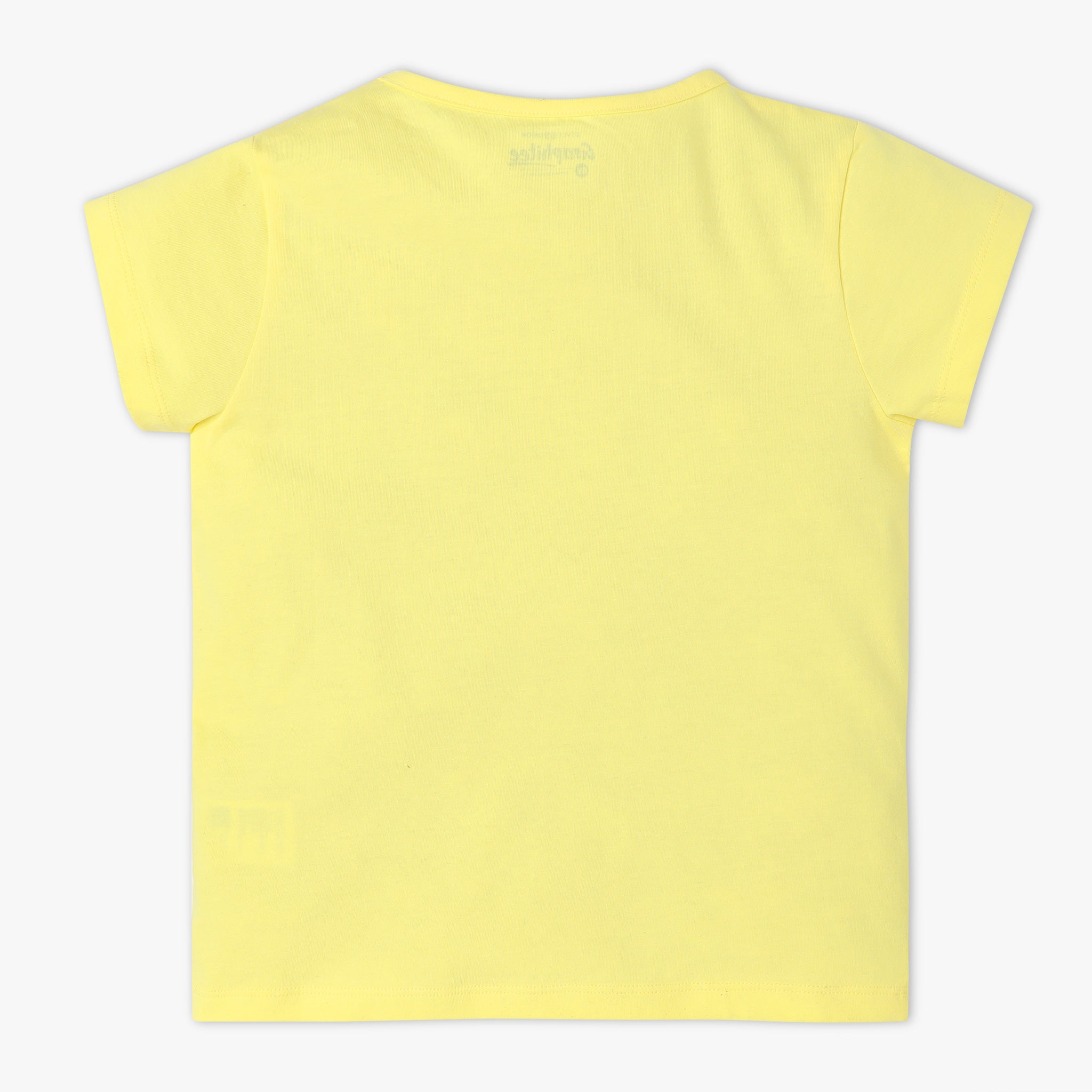 Girls Regular Fit Graphic Crew Neck Short Sleeve T-Shirt