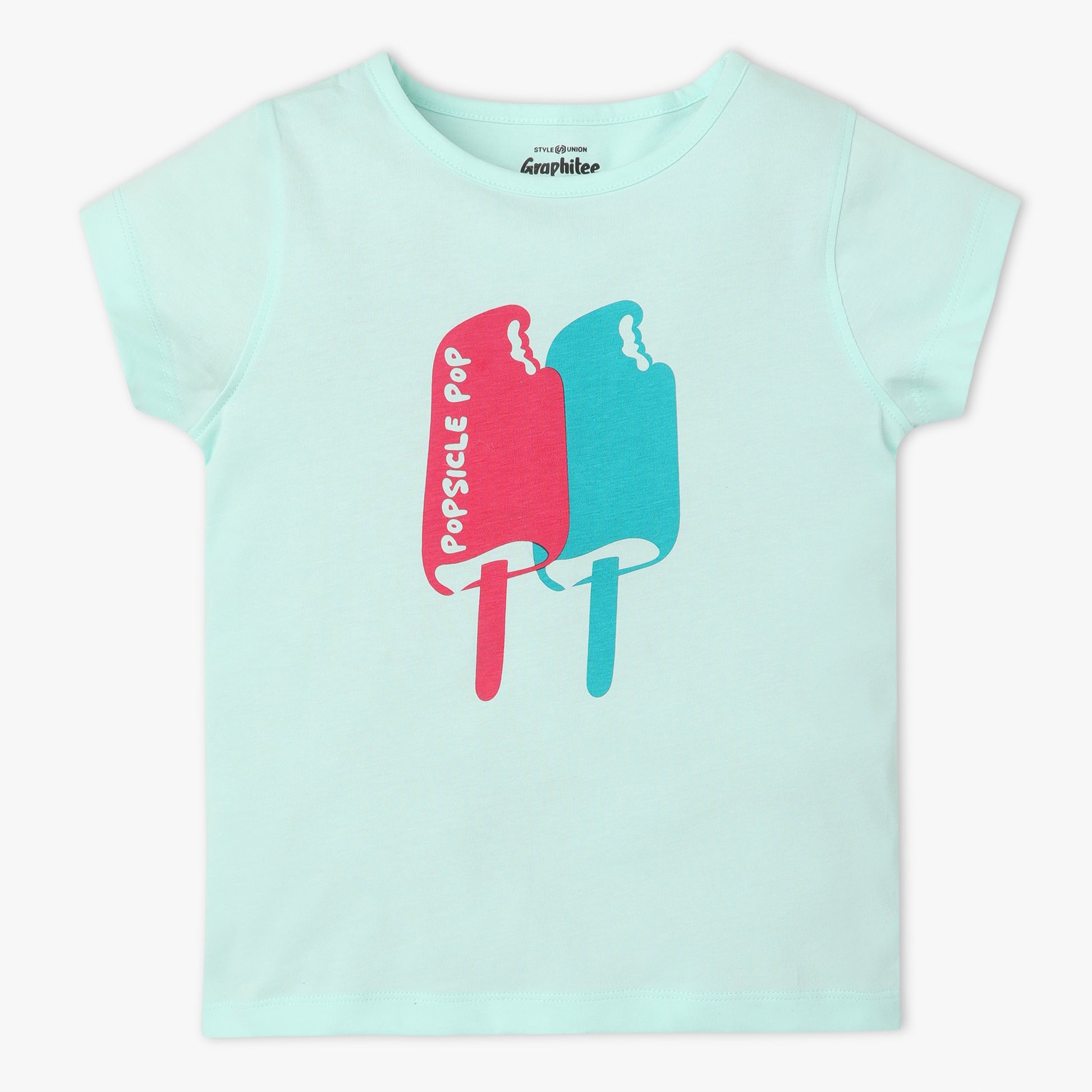 Girls Regular Fit Graphic Crew Neck Short Sleeve T-Shirt