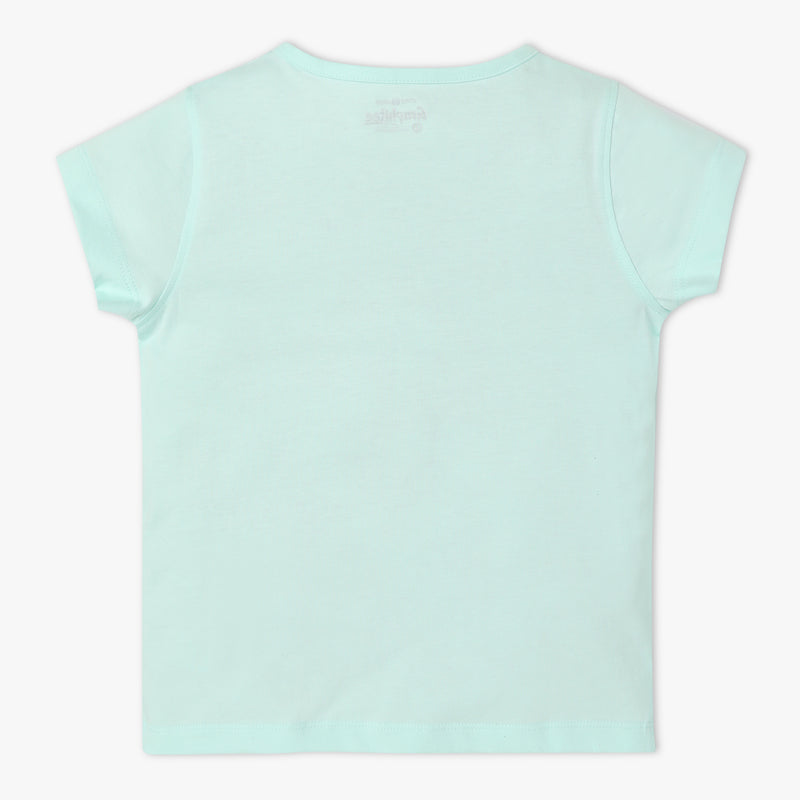 Girls Regular Fit Graphic Crew Neck Short Sleeve T-Shirt