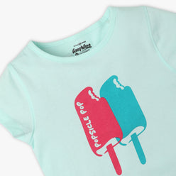 Girls Regular Fit Graphic Crew Neck Short Sleeve T-Shirt