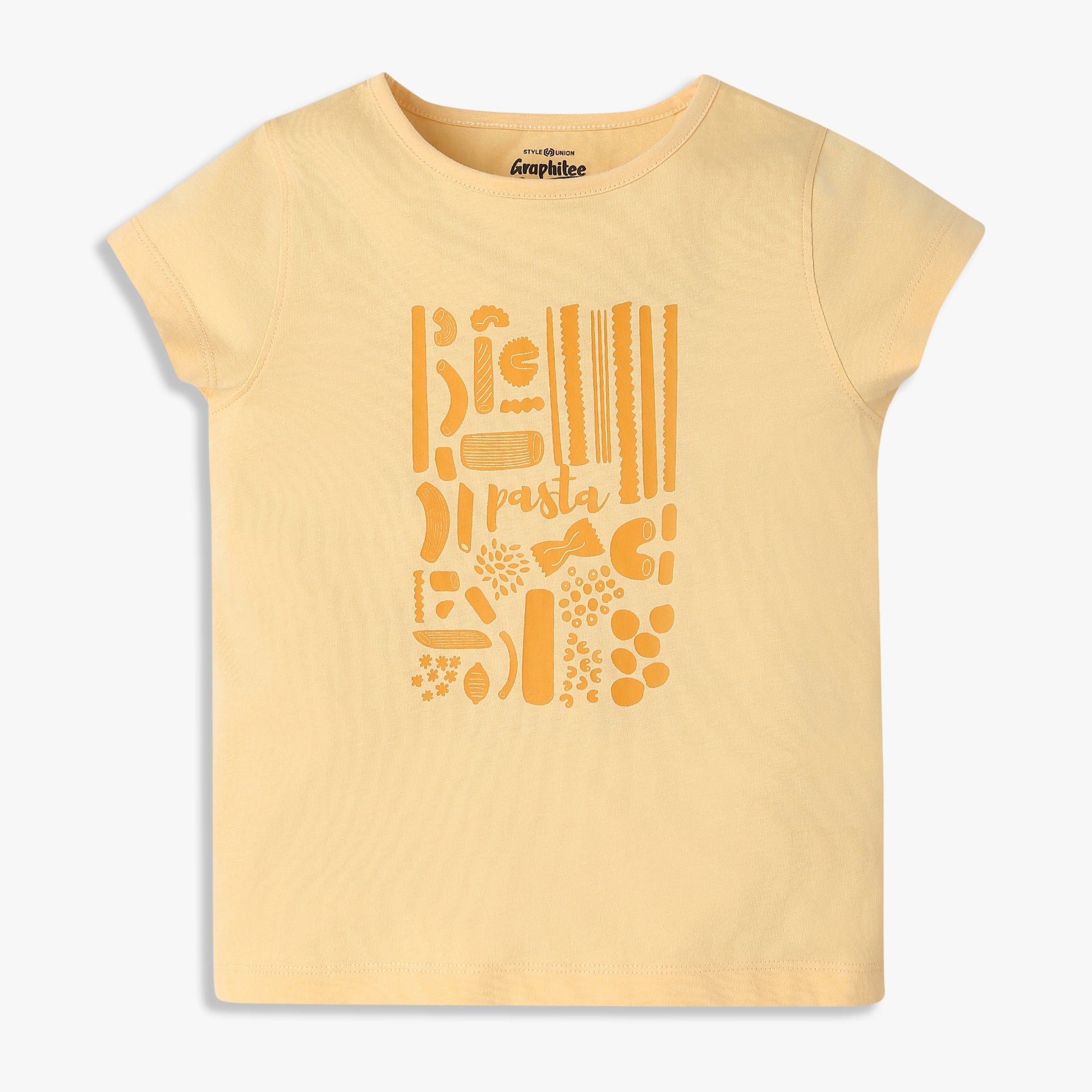 Girls Regular Fit Graphic Crew Neck T-Shirt