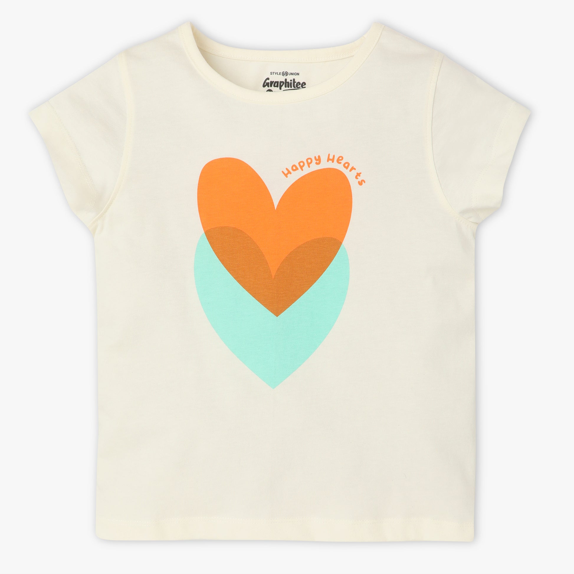 Girls Regular Fit Graphic Crew Neck Short Sleeve T-Shirt