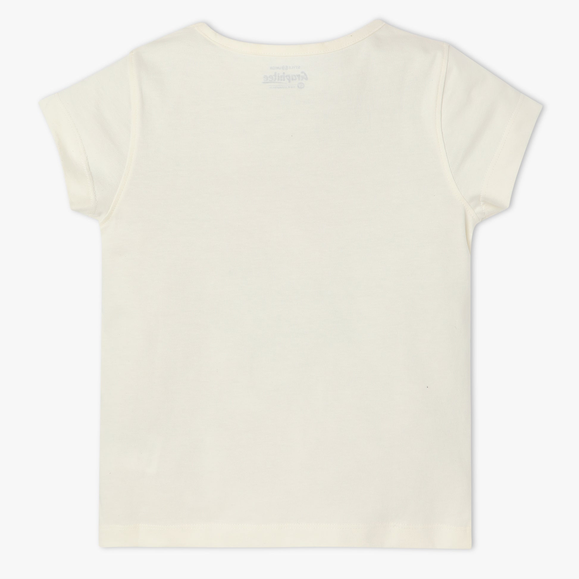 Girls Regular Fit Graphic Crew Neck Short Sleeve T-Shirt