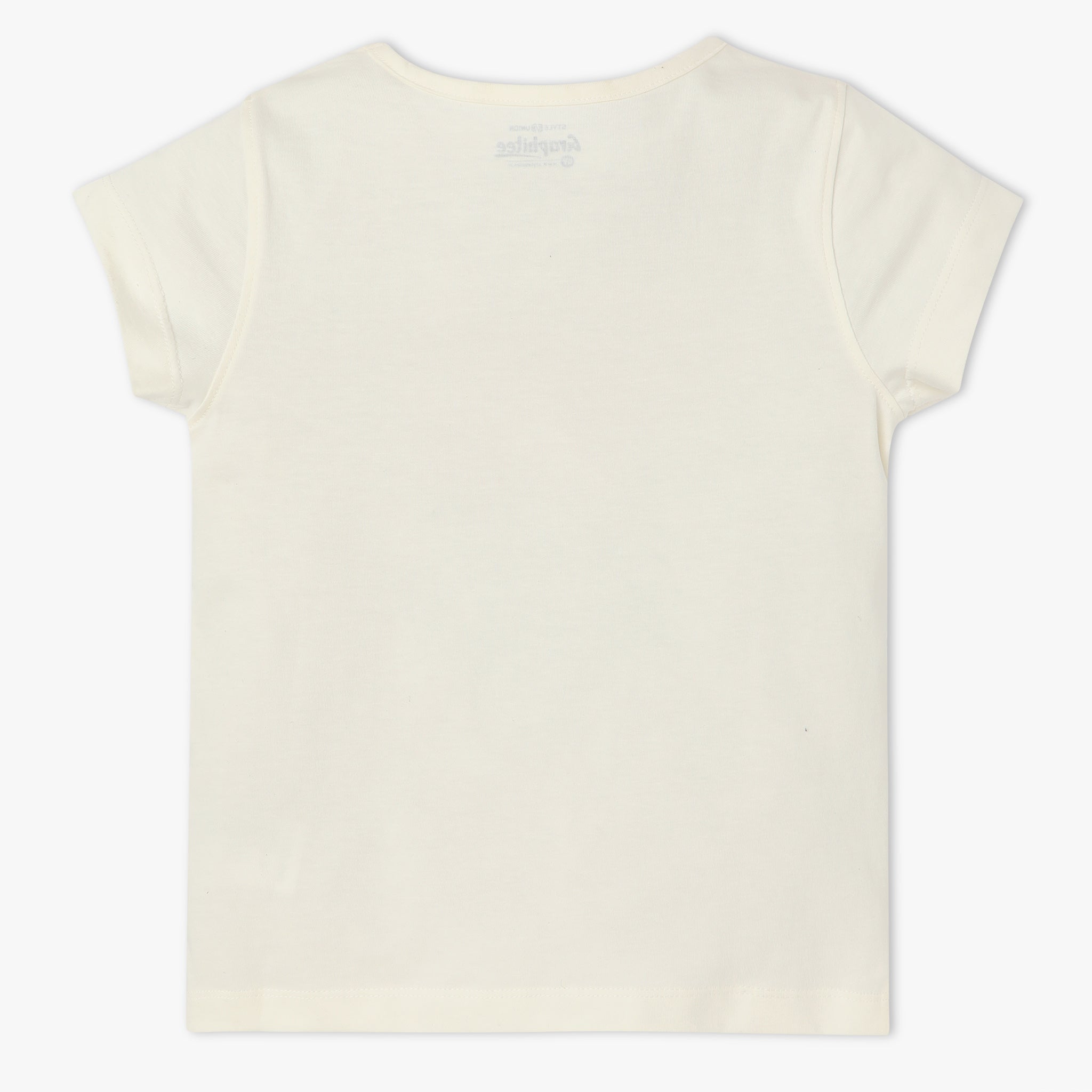 Girls Regular Fit Graphic Crew Neck Short Sleeve T-Shirt