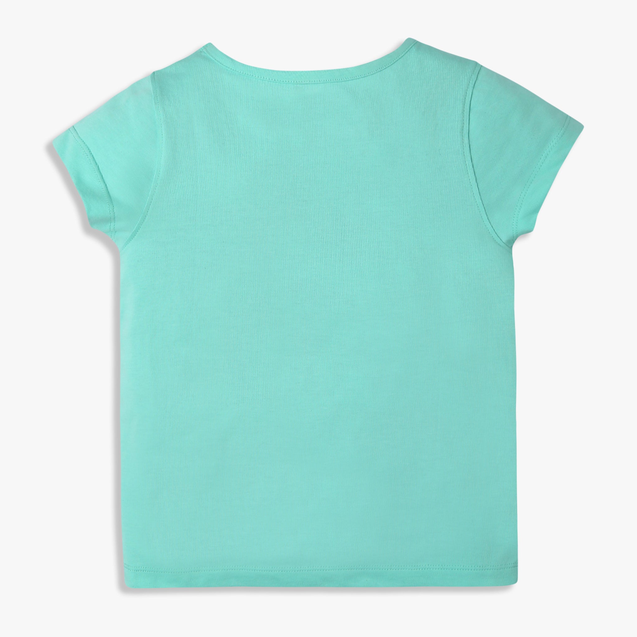 Girls Regular Fit Graphic Crew Neck T-Shirt