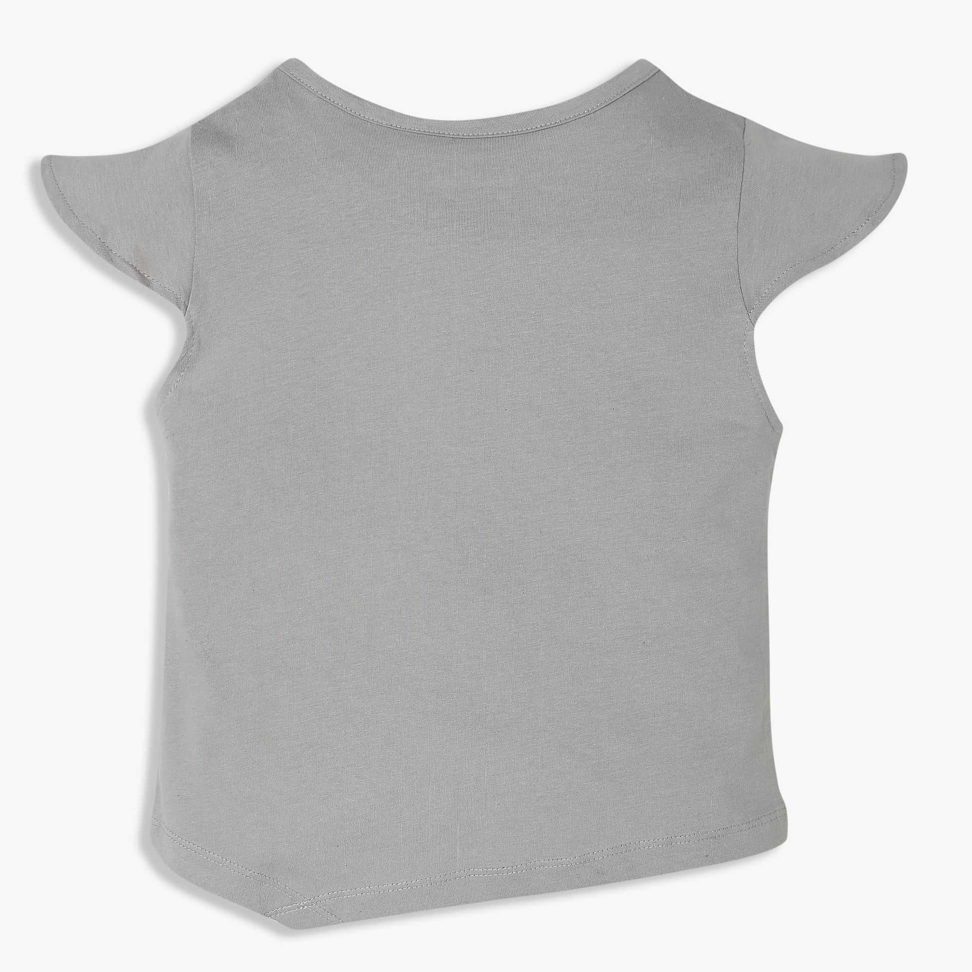 Girls Cotton Crew Neck Graphitee