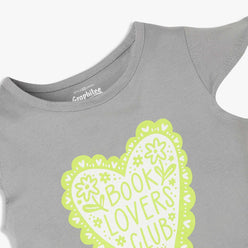 Girls Cotton Crew Neck Graphitee