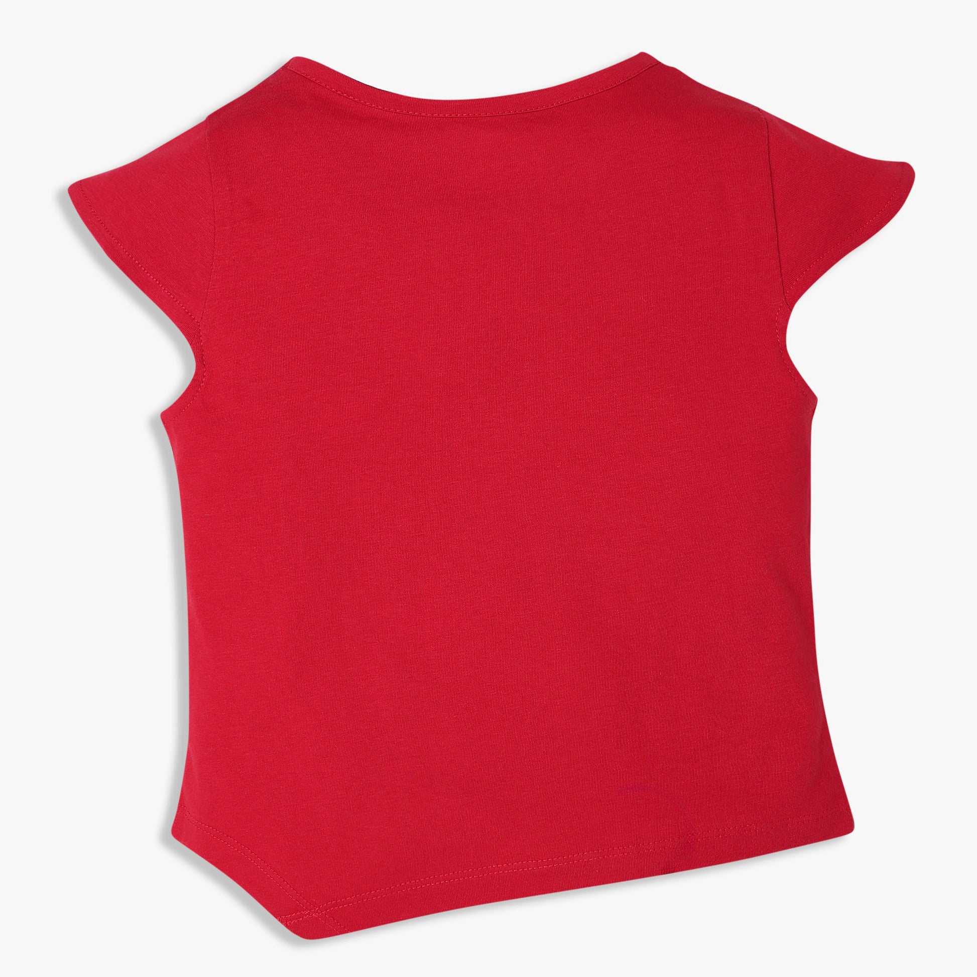 Girls Cotton Crew Neck Graphitee