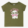 Girls Cotton Crew Neck Graphitee