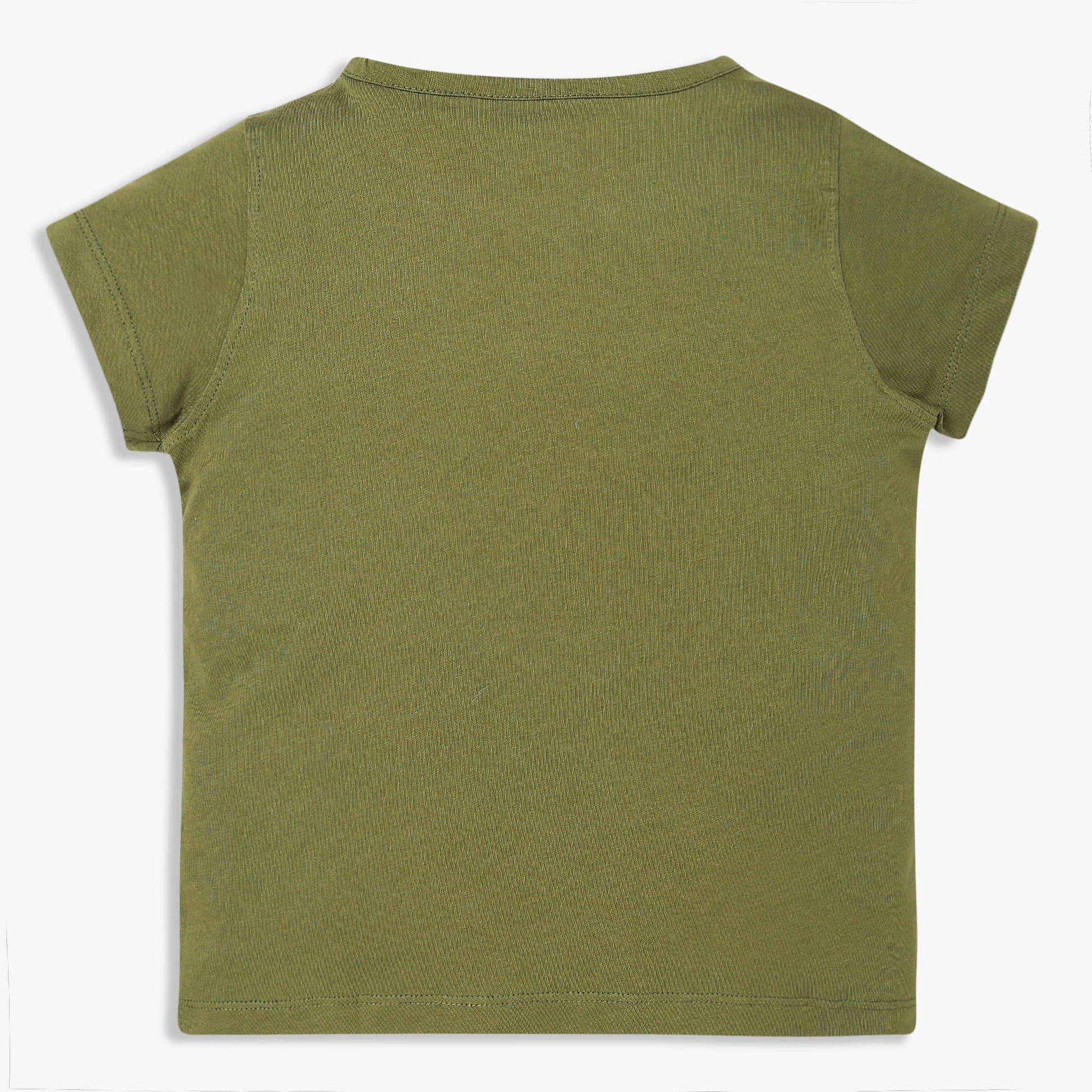 Girls Cotton Crew Neck Graphitee