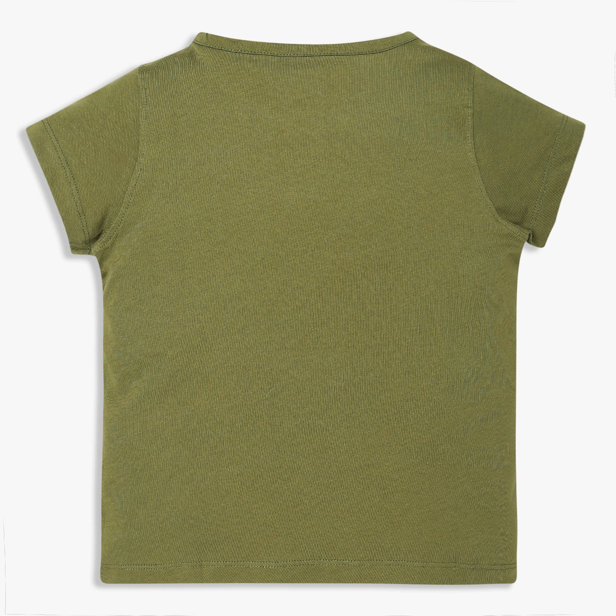 Girls Cotton Crew Neck Graphitee