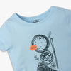Girls Cotton Crew Neck Graphitee