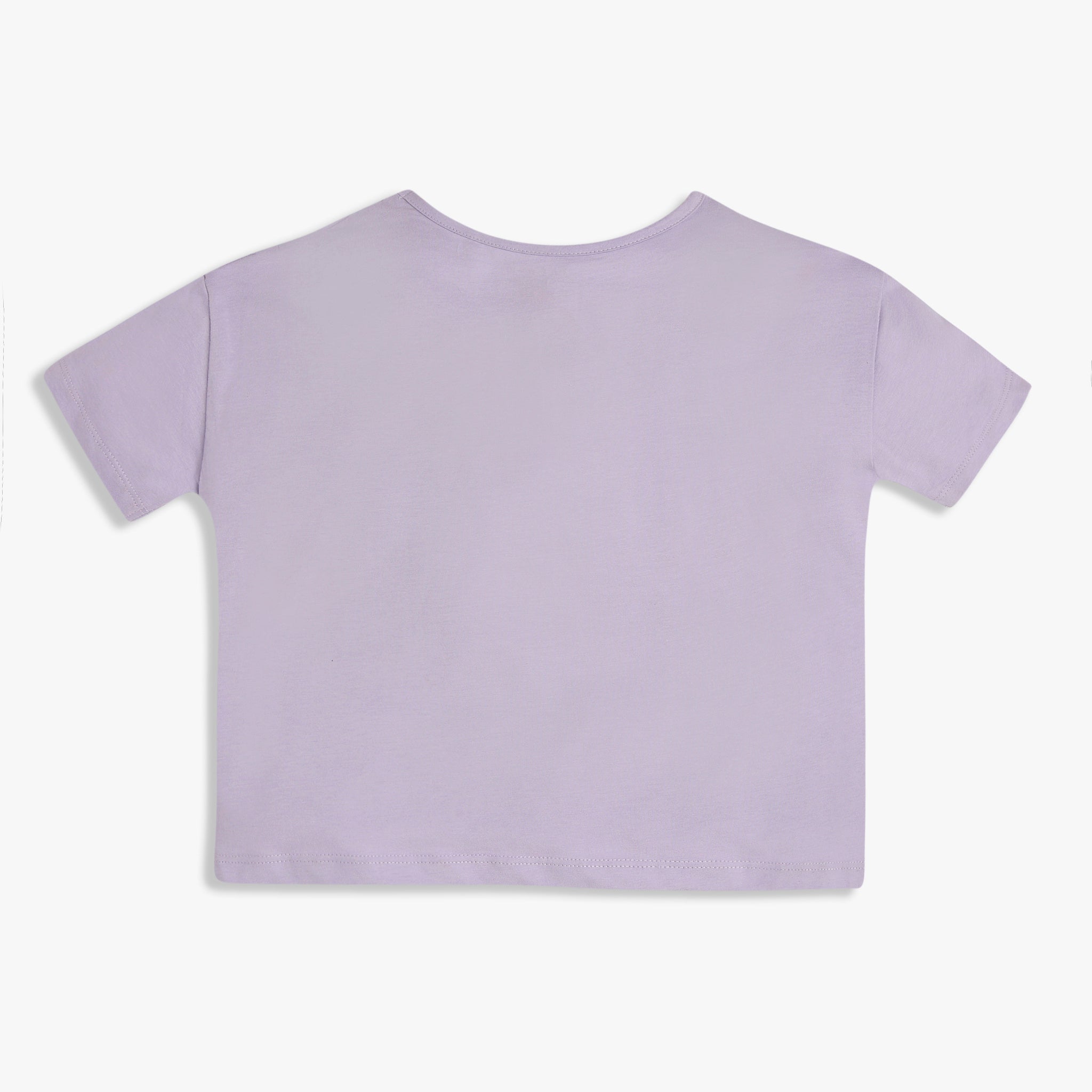 Girls Cotton Crew Neck Graphitee