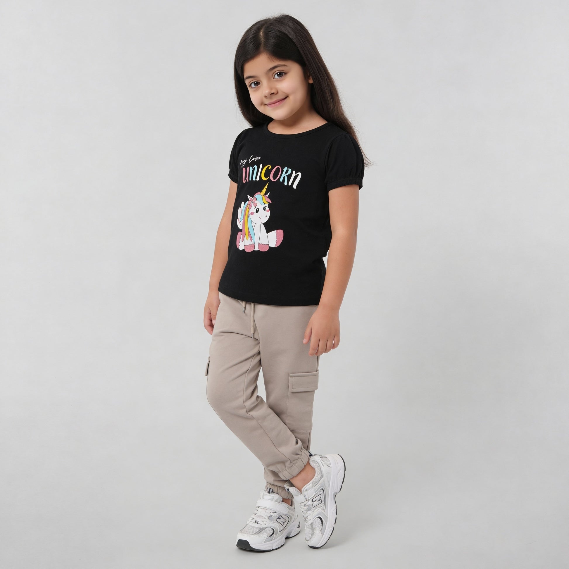 Girls Cotton Graphitee