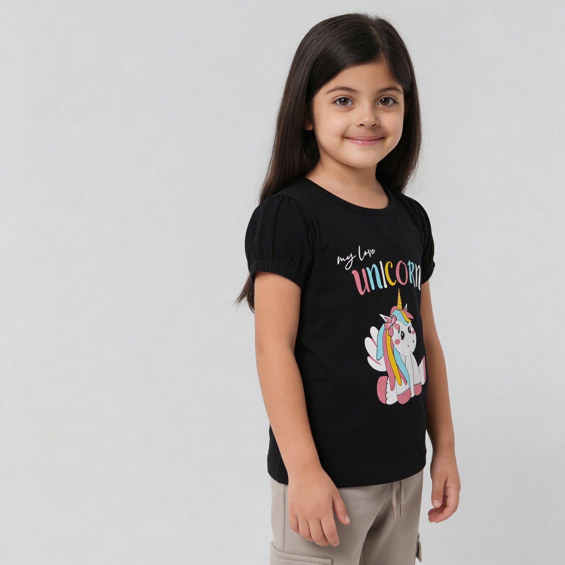 Girls Cotton Graphitee