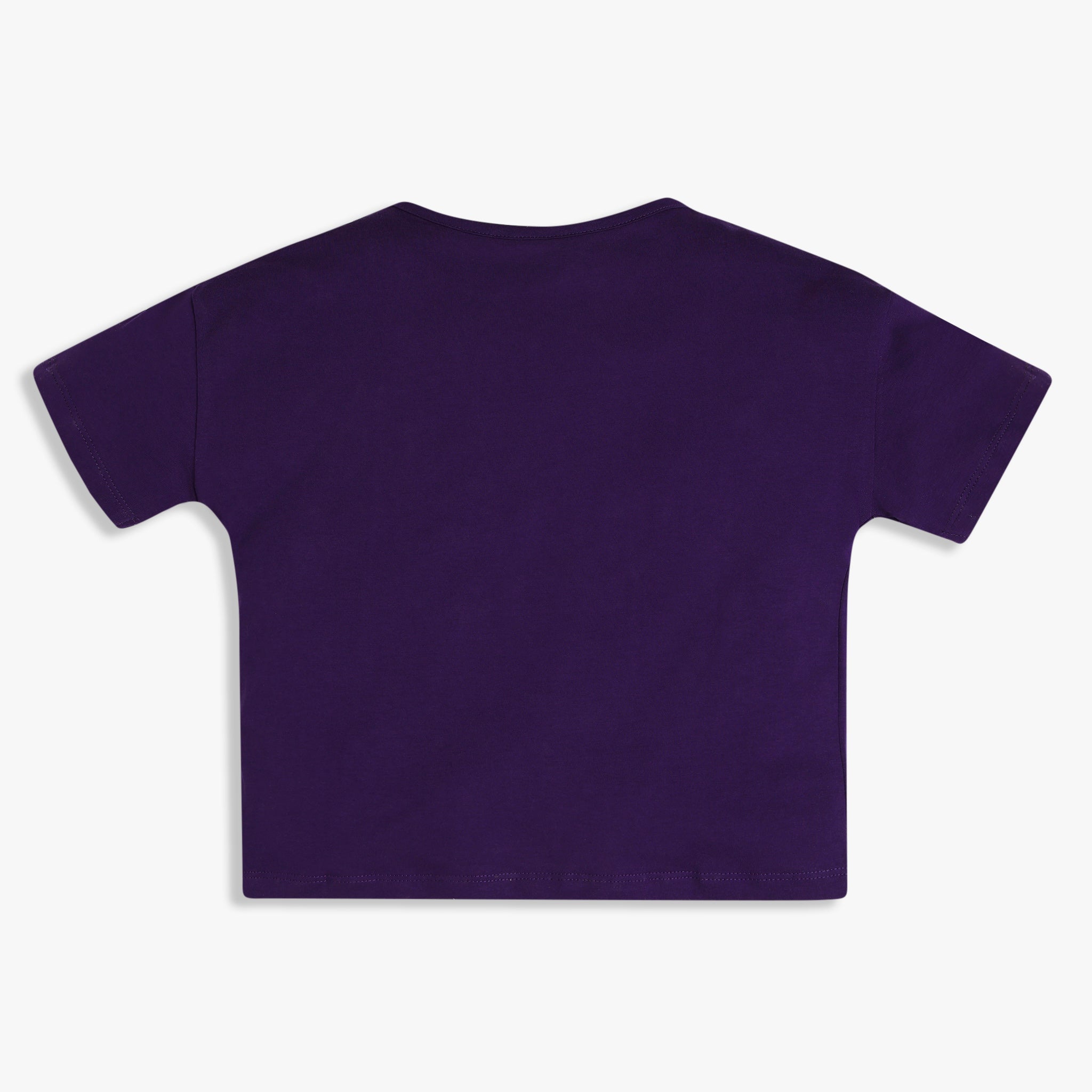 Girls Cotton Crew Neck Graphitee