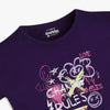 Girls Cotton Crew Neck Graphitee