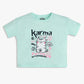Girls Cotton Crew Neck Graphitee