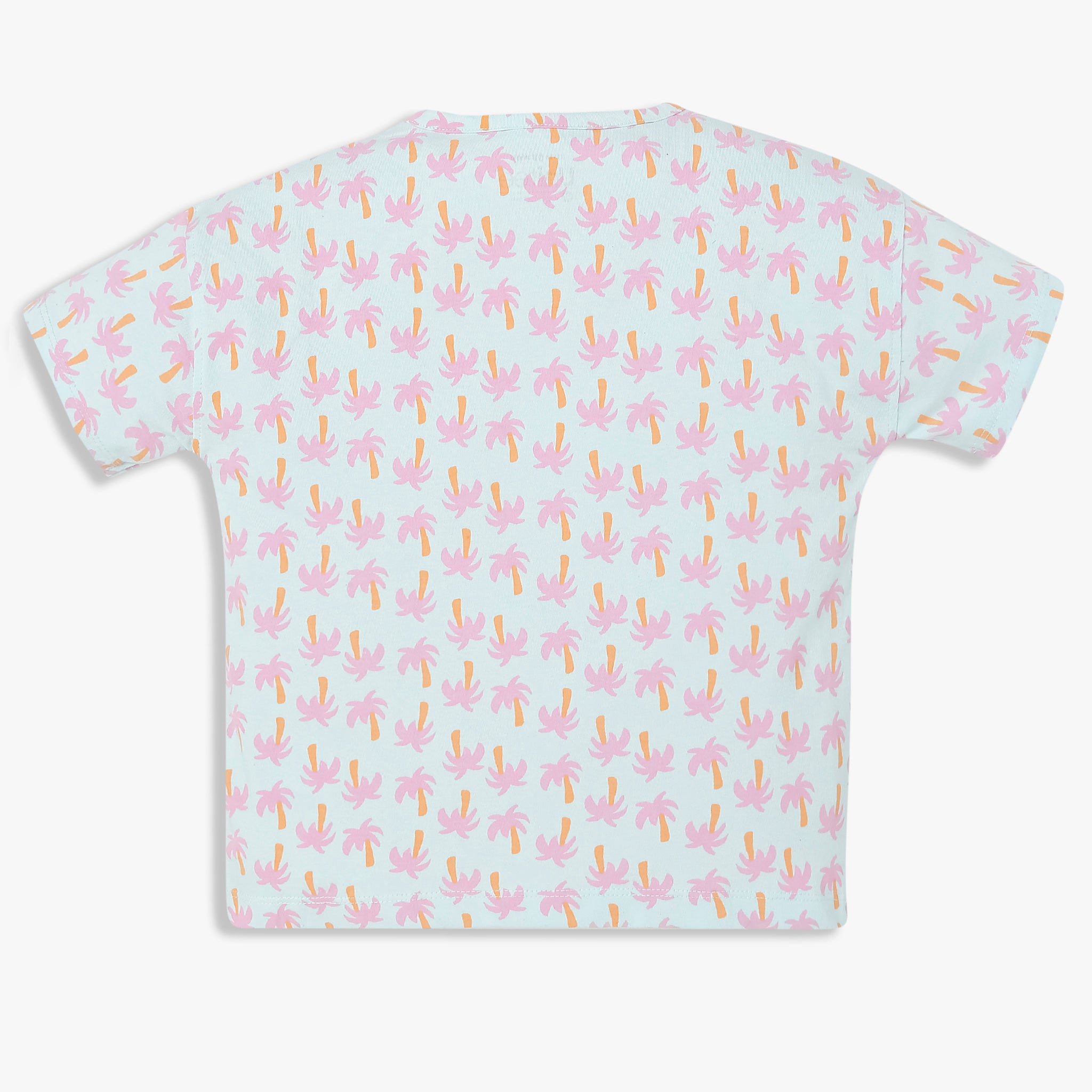 Girls Cotton Crew Neck Graphitee