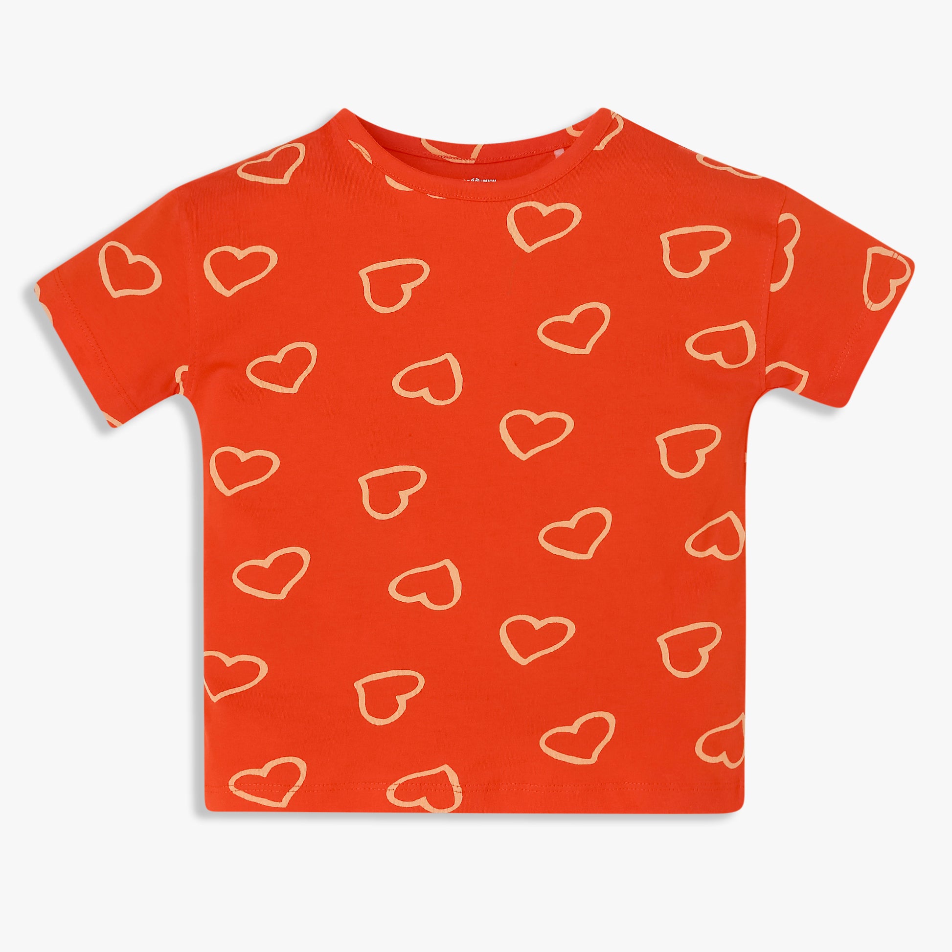 Girls Cotton Crew Neck Graphitee